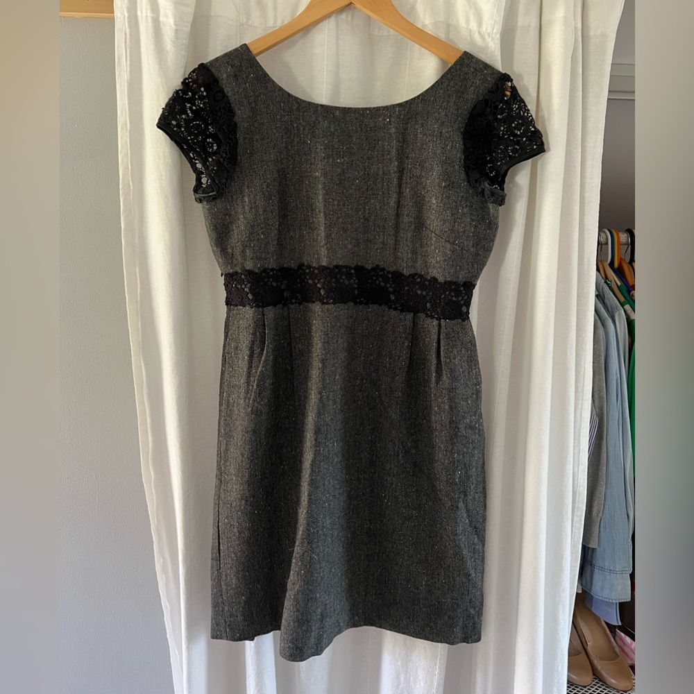 J Crew gray and black dress